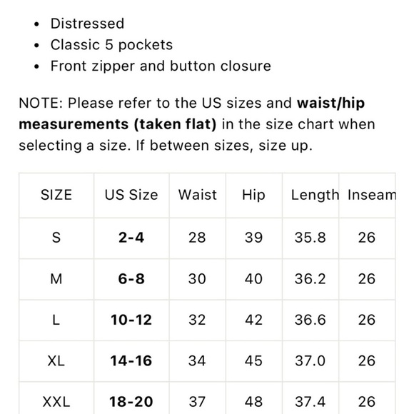 Melarey wide leg distressed jeans size large new never worn - Picture 4 of 4